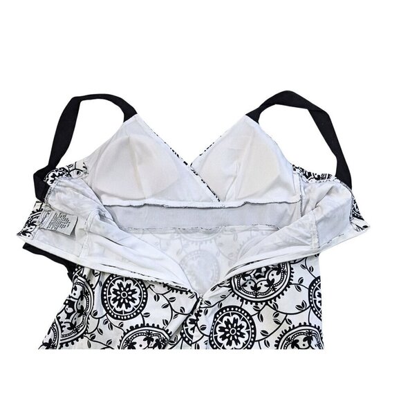 Vintage Y2K SPEECHLESS Black & White Suzani Print Fit & Flare Mini Dress Size 5 - Picture 5 of 8